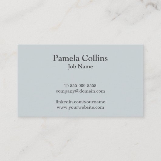 Einfache Elegant Modernes Berufliches Monogramm Visitenkarte (Rückseite)