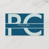 Einfache Elegant Modernes Berufliches Monogramm Visitenkarte (Vorderseite)