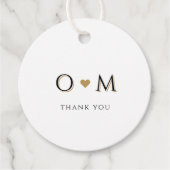 Einfache Elegant Modernes Luxus Monogram Geschenkanhänger (Vorderseite)