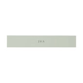 Einfache Elegant Monogram Eucalyptus Green Einladungsbanderole (Flach)
