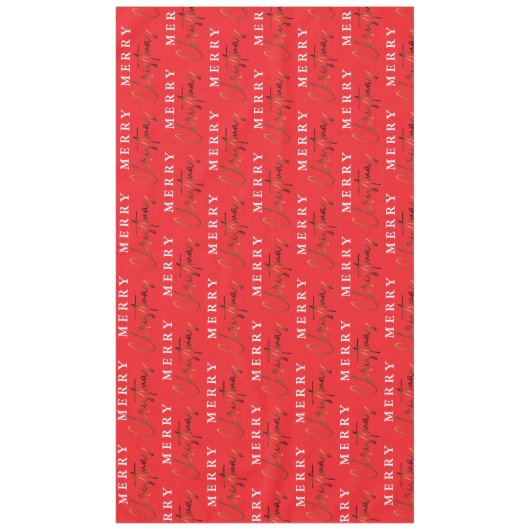 Einfache Elegant Monogram Frohe Weihnachten Tischdecke (Vorderseite)