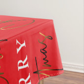 Einfache Elegant Monogram Frohe Weihnachten Tischdecke (Beispiel)