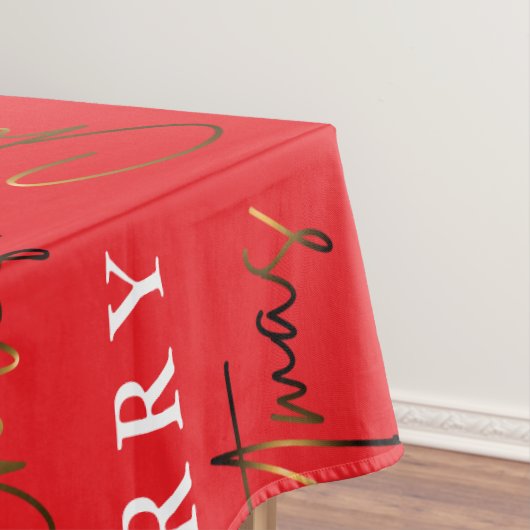 Einfache Elegant Monogram Frohe Weihnachten Tischdecke (Beispiel)