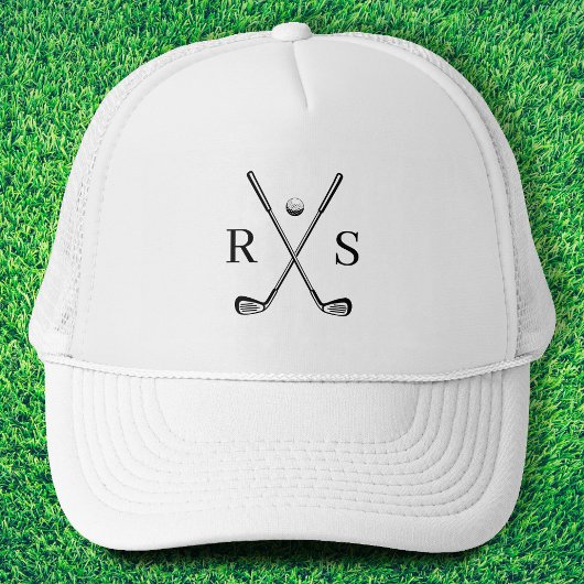Einfache Elegant Monogram Golf Truckerkappe
