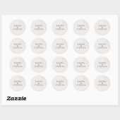 Einfache Elegant Names Monogram Wedding Envelope Runder Aufkleber (Blatt)