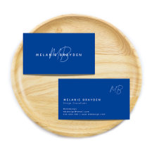 Einfache Elegant Navy Blue Minimalistisch Two Mono