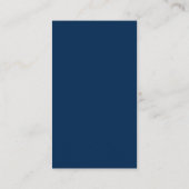 Einfache Elegant Navy Blue Modern Visitenkarte (Rückseite)