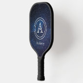 Einfache Elegant Navy Blue Monogram Custom Pickleball Schläger (Links)
