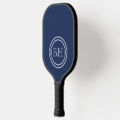 Einfache Elegant Navy Blue Monogram Custom Pickleball Schläger (Links)