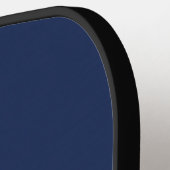 Einfache Elegant Navy Blue Monogram Custom Pickleball Schläger (Linke Seite)