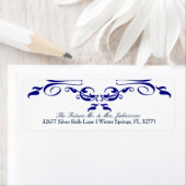 Einfache Elegant Navy Blue Wedding Address Labels (Insitu)