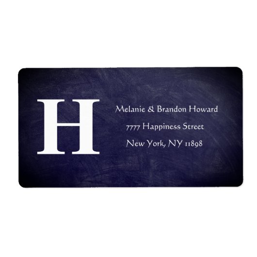 Einfache Elegant Navy Blue White Monogram Initial (Vorne)