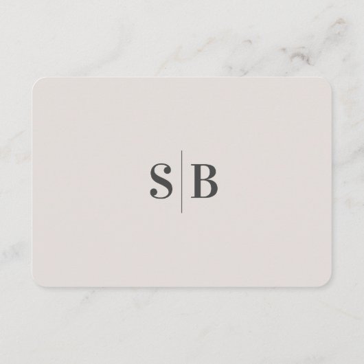 Einfache Elegant-Off-White-Elfenbein-Hochzeitsdeta Begleitkarte (Rückseite)