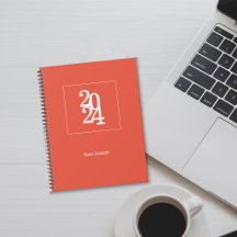 Einfache Elegant Orange Wochen Monatszeitschrift