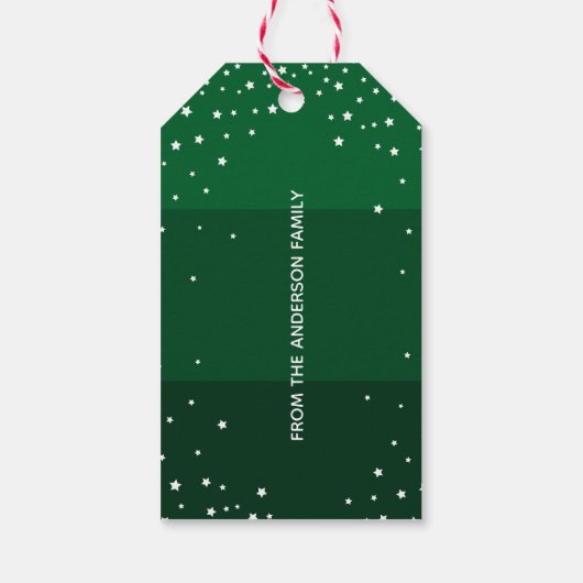 Einfache Elegant Papercut Weihnachtsmannmütze Froh Geschenkanhänger (Rückseite)