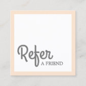 Einfache Elegant Pastel Gray Empfehlungskarte (Vorderseite)