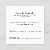 Einfache Elegant Pastel Gray Empfehlungskarte (Rückseite)