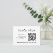 Einfache Elegant QR Code Besuchen Sie unsere Websi Begleitkarte (Stehend Vorderseite)