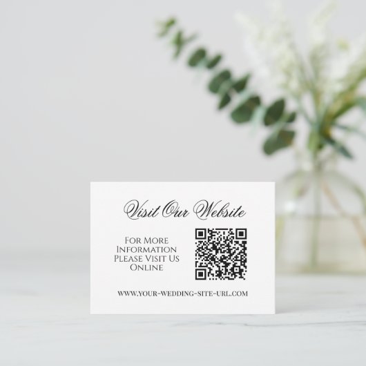 Einfache Elegant QR Code Besuchen Sie unsere Websi Begleitkarte (Stehend Vorderseite)