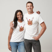 Einfache Elegant Reinder Weihnachtsfamilie T-Shirt (Unisex)