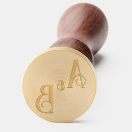 Einfache Elegant Retro Monogram Hochzeit Wax Seal Stamp