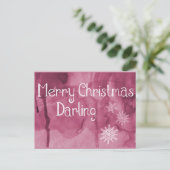 Einfache Elegant Retro Snowflake Frohe Weihnachten (Stehend Vorderseite)