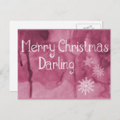 Einfache Elegant Retro Snowflake Frohe Weihnachten (Vorne/Hinten)