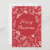 Einfache Elegant Rot Merry und Helle Weihnachten (Rückseite)