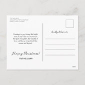 Einfache Elegant Rot Merry und Helle Weihnachten (Rückseite)