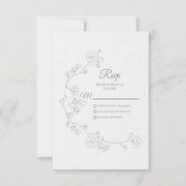 Einfache Elegant RSVP Karte (Vorderseite)