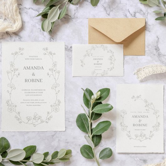 Einfache Elegant RSVP Karte