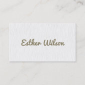 Einfache Elegant saubere Textur Weiß kühl Visitenkarte (Vorderseite)