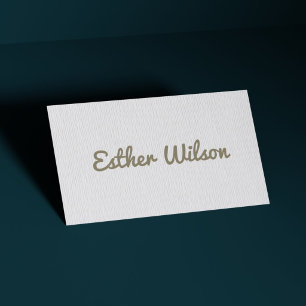 Einfache Elegant saubere Textur Weiß kühl Visitenkarte