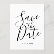 Einfache Elegant Save the Date Hochzeit Postkarte