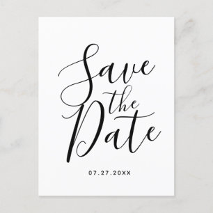 Einfache Elegant Save the Date Hochzeit Postkarte