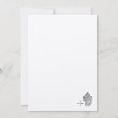 Einfache Elegant Seashell Beach Wedding Einladung (Rückseite)