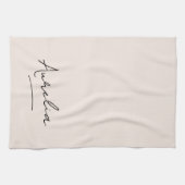 Einfache Elegant-Signatur Minimale Feminine Geschirrtuch (Horizontal)