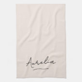 Einfache Elegant-Signatur Minimale Feminine Geschirrtuch (Vertikal)