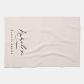 Einfache Elegant-Signatur Minimale Feminine Geschirrtuch (Horizontal)