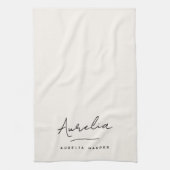 Einfache Elegant-Signatur Minimale Feminine Geschirrtuch (Vertikal)