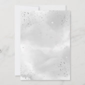 Einfache Elegant Silver Cross Confetti Einladung (Rückseite)