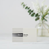 Einfache Elegant Sliver Visitenkarte (Stehend Vorderseite)