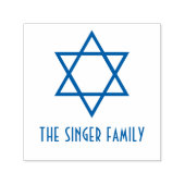 Einfache Elegant Star von David #4 Familienname Permastempel (Design)