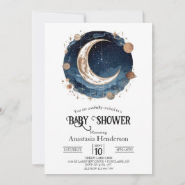 Einfache Elegant Stars Baby Dusche Einladung