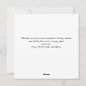 Einfache Elegant Stilvolles FOTO Weihnachtsgrüßen Feiertagskarte (Rückseite)