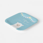 Einfache Elegant Sweet Alpaca Llama Boy Baby Dusch Pappteller (Gewinkelt)