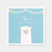 Einfache Elegant Sweet Alpaca Llama Boy Baby Dusch Serviette (Vorderseite)