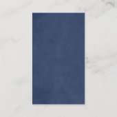 Einfache Elegant Texture Blue Consultant Visitenkarte (Rückseite)