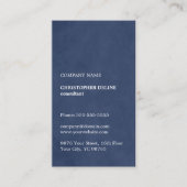 Einfache Elegant Texture Blue Consultant Visitenkarte (Vorderseite)