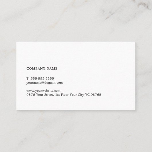 Einfache Elegant Texture Blue MonogramConsultant Visitenkarte (Rückseite)